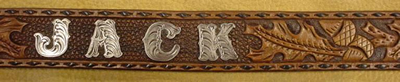 Belt with Sterling Silver Letters