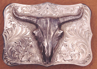 Steer skull buckle