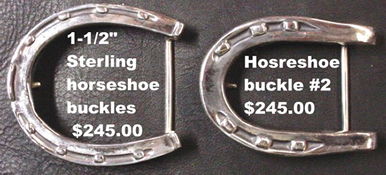 sterling horseshoe belt buckles