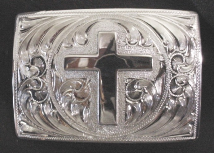 Silver Cross Buckle