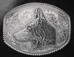 Sterling German Shepherd Buckle