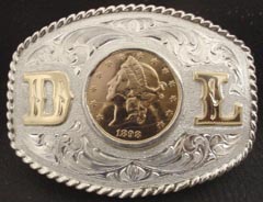 Gold Coin and Initial Buckle