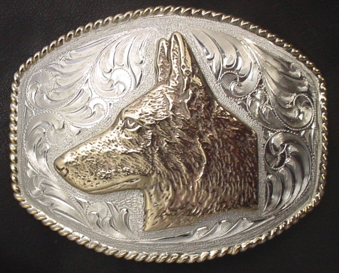 Gold Alloy German Shepherd Buckle