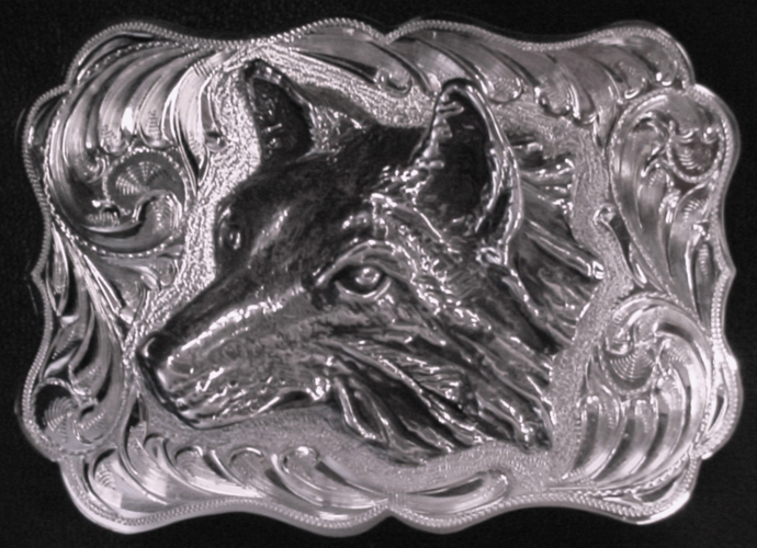 Large Wolf Left Buckle