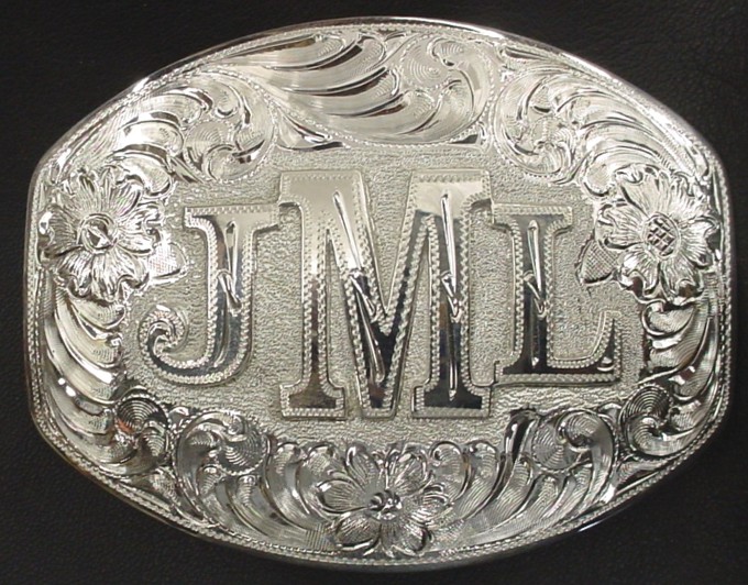 Plain Edge Monogrammed Buckle