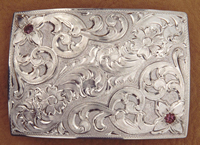 Sterling Silver on Sterling Belt Buckles