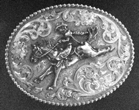 Custom Motif Sterling on Sterling Silver Buckle