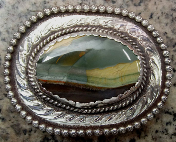 Oval Agate Stone Buckle