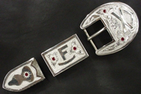 Brand Buckle Set with Rubies