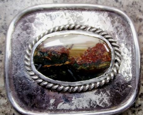 Oval Agate Stone Buckle