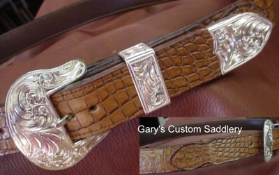 1-1/4" 2-Tone Gator Billet Style Belt with Buckle Set